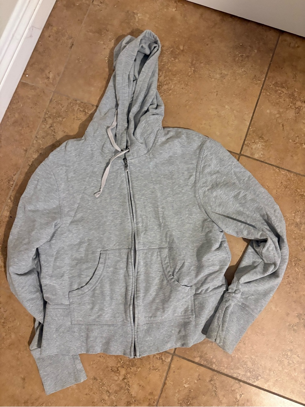 Champion Light Gray Zip-Up Hoodie